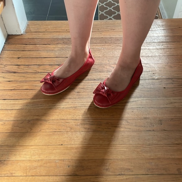 Red bow ballet flats - Picture 4 of 4